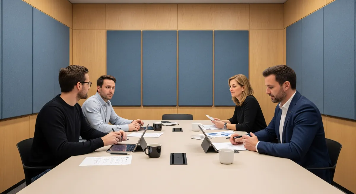 Equipa de negócios reunida